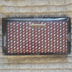 Tommy Hilfiger Red and Blue Patterned Wallet